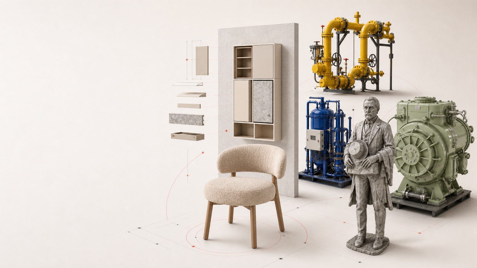 360models visual met producten, infrastructuur en technische 3D objecten